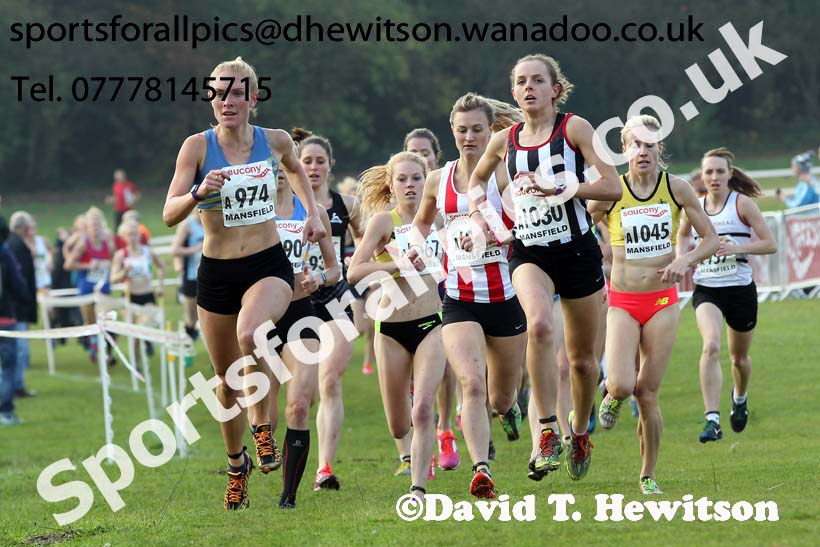 Senior women, National Cross Country Relays, Berry Park, Mansfield. Photo: David T. Hewitson/Sports for All Pics
